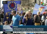 Italia: diversas movilizaciones en Roma contra la Unión Europea