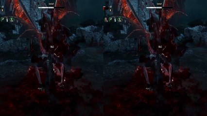 VR SBS - The Witcher 3 VR Dettlaff Boss [Video for Google Cardboard]
