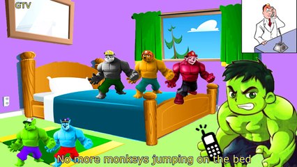 5 Little PAW PATROL PINK HULK Jumping On The Bed & MORE | Nursery Rhymes In 3D Animation
