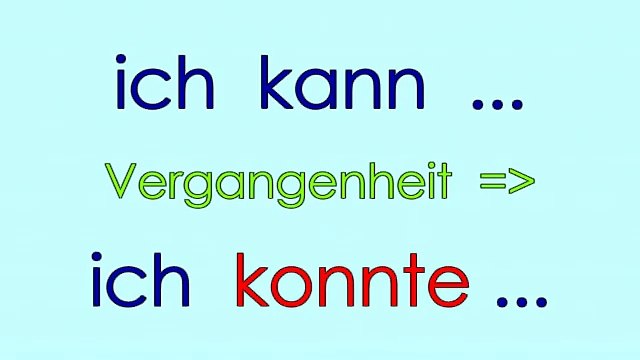 ich konnte ich wollte ich musste
