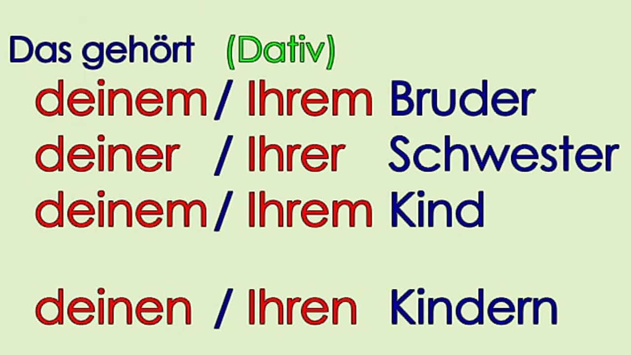 du - Sie  (Höflichkeitsform)