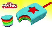 play doh wonderful!- create rainbow ice cream cloud cake along peppa pig español toys