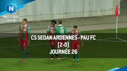 J26 : CS Sedan Ardennes - Pau FC (2-0), le résumé