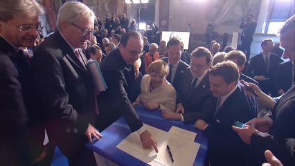 La UE celebra sus 60 años decidida a "actuar juntos"