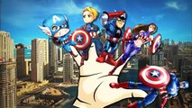 Finger Family Children Nursery Rhymes Captain America Cartoons For Children | Finger Family Rhymes