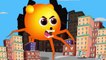 Mega Gummy bear playing with giant robot finger family nursery rhymes for kids | #Gummy be