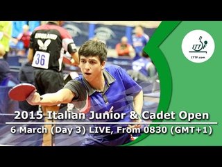 ITTF Italian Junior & Cadet Open – Day 3 LIVE