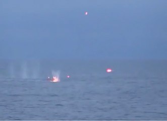 Mark 38 Machine Gun Hits Small Boat Targets
