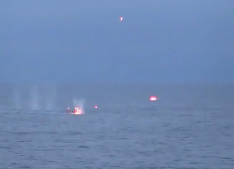 Mark 38 Machine Gun Hits Small Boat Targets