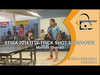 Mehran Shariati - STIGA 2014 Table Tennis Trick Shot Showdown