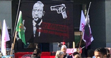 İsviçre'de Terör Örgütünün 'Hayır' Mitinginde "Erdoğan'ı Öldür" Pankartı Açıldı