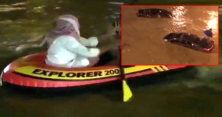 Kuveyt Sağanak Yağışa Teslim Oldu, Araçlar Sele Kapıldı!