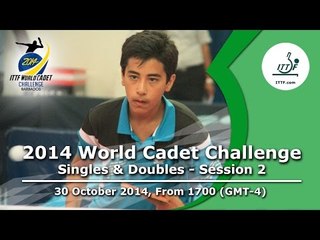 Télécharger la video: 2014 ITTF World Cadet Challenge – Singles Groups and Doubles – Session 2