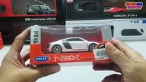 Автомобиль легковые автомобили Коллекция Дети игрушка Игрушки распаковка видео Welly NEX Audi R8 V10 |
