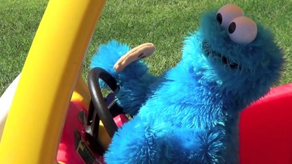 Mario Teaches Cookie Monster How To Drive Cozy Coupe Sesame Street Cookie Monster Crashes