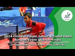 Tải video: Table Tennis: 2014 Chinese Taipei Junior & Cadet Open (Singles Event Quarter-Finals)