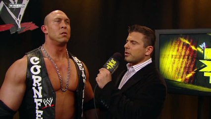 WWE NXT host Matt Striker interviews NXT Rookie Skip
