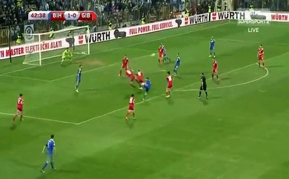 Vedad Ibisevic GOAL HD - Bosnia & Herzegovina 2-0 Gibraltar 25.03.2017