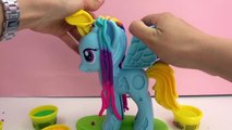 Play doh MY LITTLE PONY Make N Style Ponies #4 | DJ Pon 3, Spitfire, Rainbow Dash, Rarity