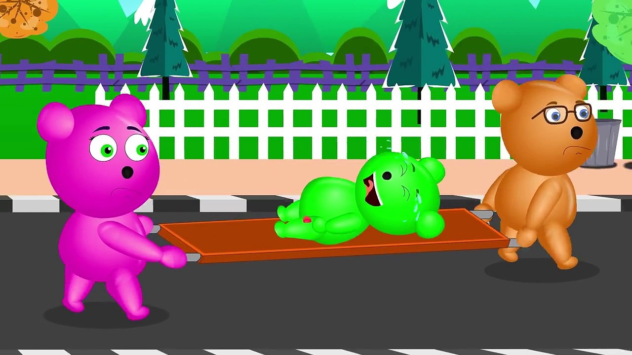 Mega Gummy bear crying to learn how to polish shoes Finger Family Rhymes for kids |Good Ha