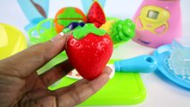 FRUITS & JUICE BLENDER Velcro Cutting Toy Set Plastic Pineapple Watermelon Grapes