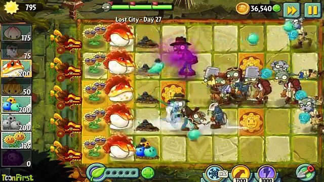 2. андроид город день потерянные часть растения череп против прохождение зомби 27 бирюзовый ZomB