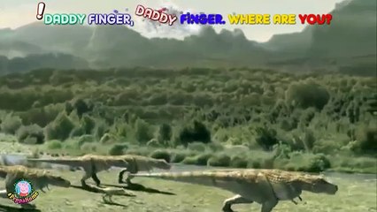 Daddy Finger Dinosaurios Cartoons For Kids #4 Crazy #Dinosaurs Finger Family Nursery Rhyme