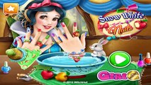Disney Princess Elsa Anna Rapunzel and Snow White Nails Spa Games Compilation for Girls