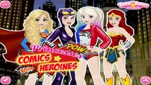 Disney Princesses Elsa Ariel Snow White Belle Superheroes Dress Up Game for Kids