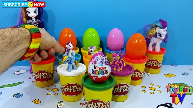 GIANT MY LITTLE PONY Surprise Eggs Compilation Play Doh - Twilight Sparkle Fluttershy Toys