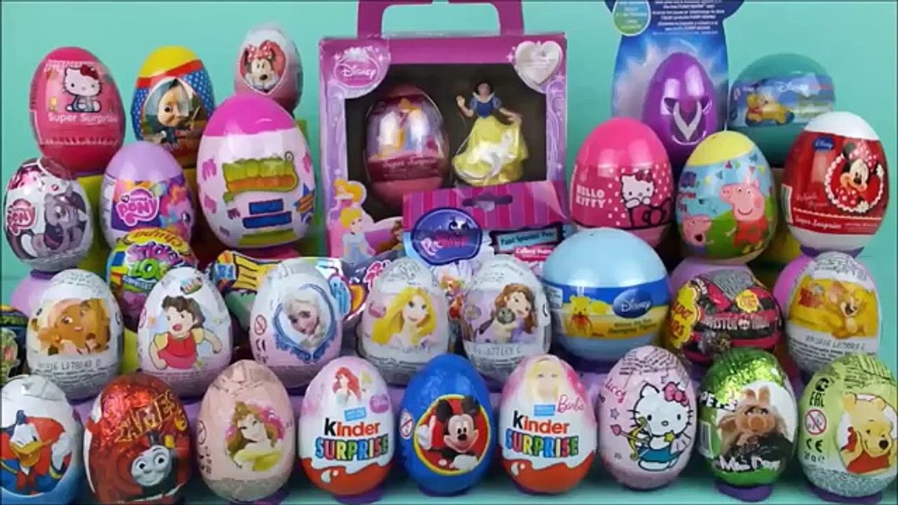 Disney Princess giant SURPRISE EGGs collection plus Peppa, Minnie, Frozen, toyz