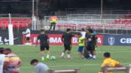 Boy invades Brazil training to meet Barcelona star Neymar