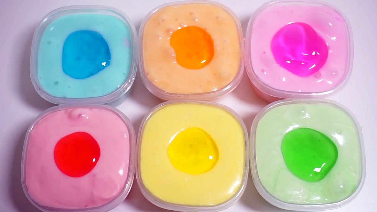 DIY How To Make Rainbow Color Foam Clay Slime For Kids Children