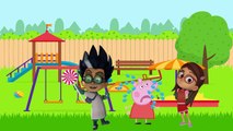 Pj masks gekko cry romeo took his lollipop, owlette and catboy save him funny story Finger