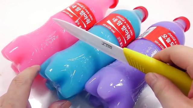 DIY How To Make Coca Cola Bottle Yogurt Milk Pudding JELLY Learn Numbers Counting Slime