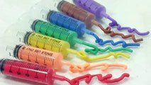 DIY Cómo Hacer Crema Doh Colores Jeringa Aprender Números Contando los Colores de la Muñeca del Bebé Limo m&m