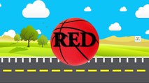 Learn Colors with Basket Ball Game - Monster Truck for Children | Kids Learning Videos