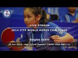 2014 ITTF World Hopes Challenge, Singles Event (Group Stages, morning)