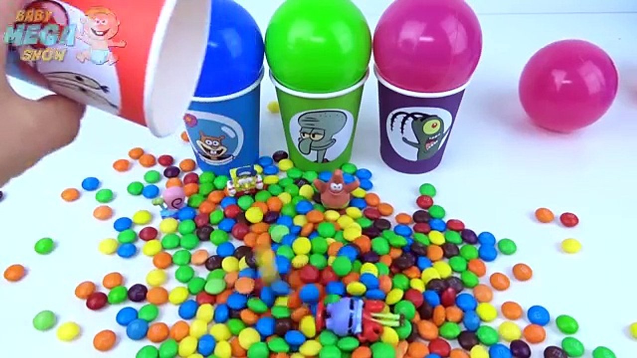 SpongeBob SquarePants Nickelodeon Learn Colors Play doh Surprise Balls Toys Collection