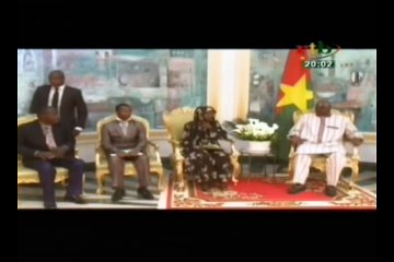 Remerciement de Bernadette OUEDRAOGO au President de la République pour l’accueil avant son retour à Madagascar