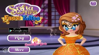 Sofia the First - Sofias First Face Tattoo - Disney Movie Cartoon Game for Kids in Englis