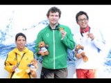 Swimming - medal ceremony men's 400m freestyle S6 - 2013 IPC Swimming Worlds