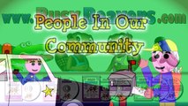 Childrens song My Neighborhood about Community Helpers, Learn Jobs, Occupations by Patty