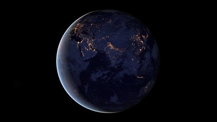 Simulation of Earth rotating 1080p