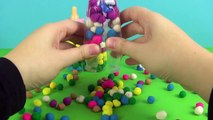 Surprise Rainbow Play-Doh Dippin Dots Fun - Minion & Hello Kitty Toys !