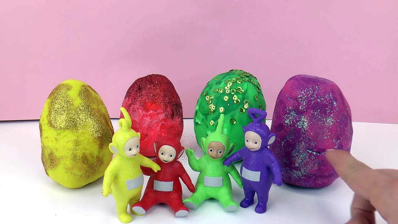 Riesen Play-Doh ÜBERRASCHUNGSEIER mit Glitzer | Teletubbies Surprise Eggs aus Knete |