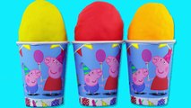 Peppa Pig Play Doh Clay Surprise Eggs Ice Cream Cups Disney Frozen Spiderman Inside out