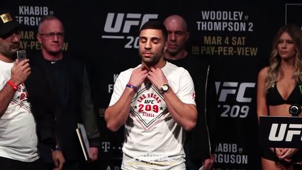 UFC 209 Weigh-Ins: Lando Vannata vs. David Teymur Staredown