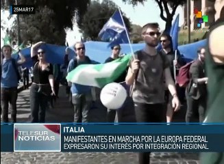 Marchan en Roma para exigir unidad, paz y bienestar en la UE