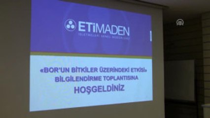 Borun Bitkiler Üzerine Etkileri" Semineri - Balıkesir